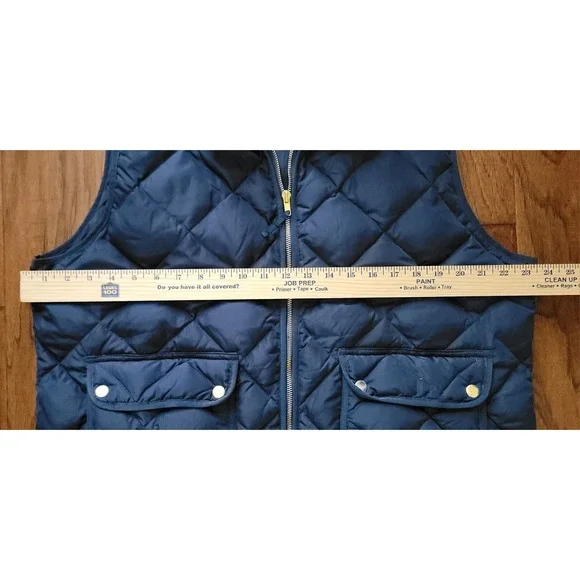 Woolrich Women's Quilted Puffer Down Fill Navy Gold‎ Vest Size XXL/EEG - Picture 5 of 6